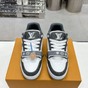 LV Women White Black Leather Sneakers