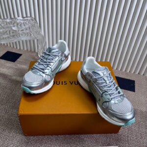LV Women Silver Mesh Metallic Sneakers