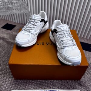 LV Women White Mesh Leather Sneakers