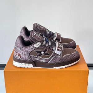 LV Men Brown Textile Sneakers