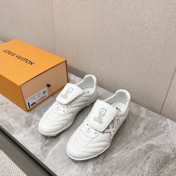LV Women White Leather Sneakers