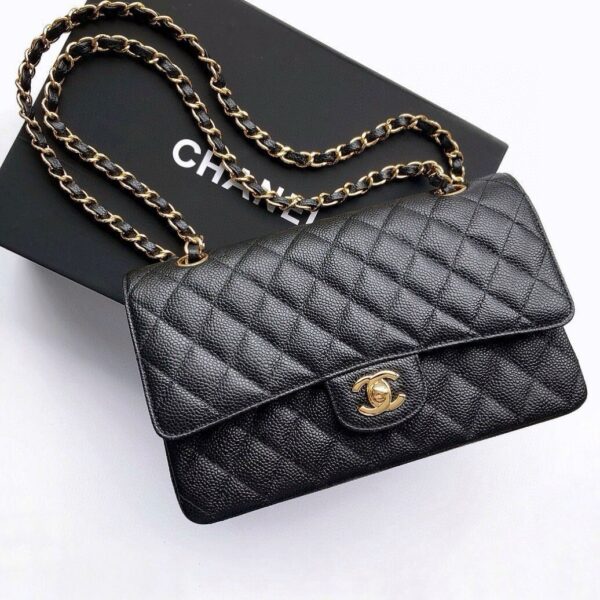 Chanel Classic Flap 25.5 Black Gold Hardware 187 factory