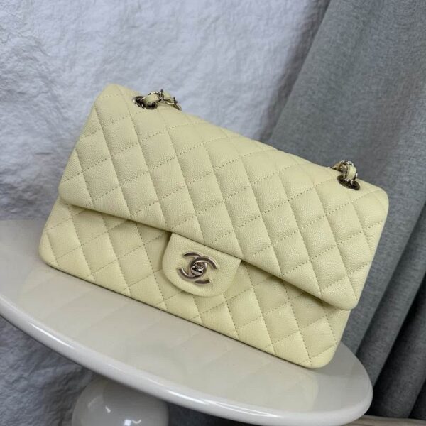 Chanel Classic Flap Light Yellow Medium 25