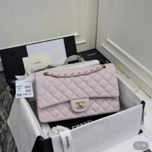 Chanel classic flap light pink gold hardware