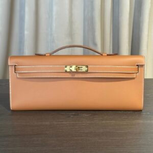 Hermes Kelly Clutch Brown