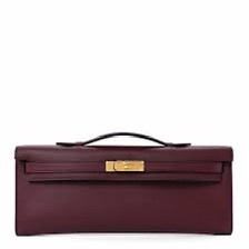 Hermes Kelly Clutch Burgundy