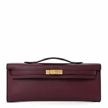 Hermes Kelly Clutch Burgundy