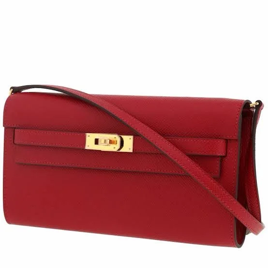 Hermes kelly Clutch Red