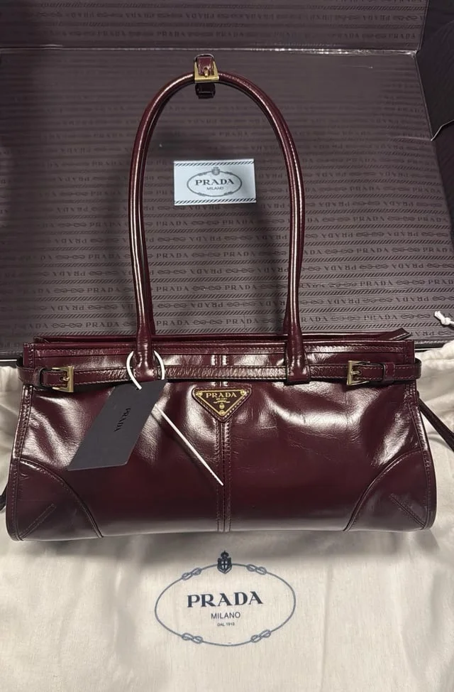 PRADA Bonnie Medium Maroon