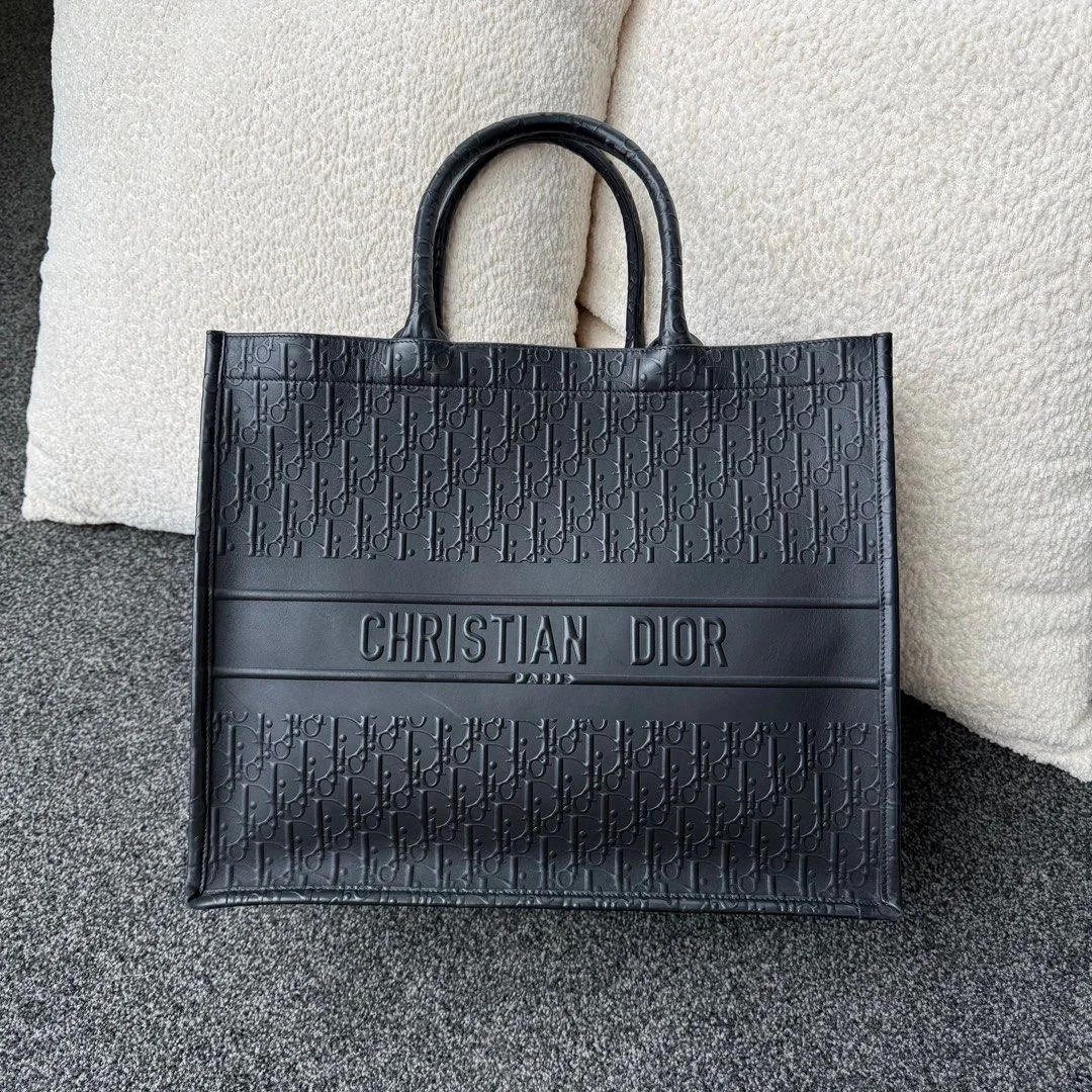 Dior Book Tote Largr Bag Claf Black