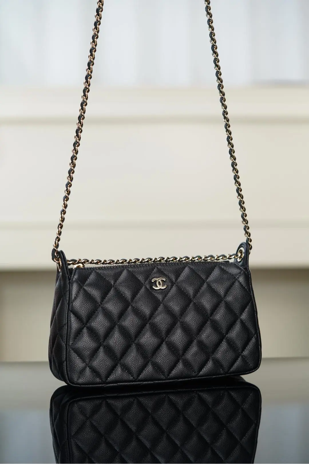 Chanel 25A Hidden Style Mahjong Bag in Black